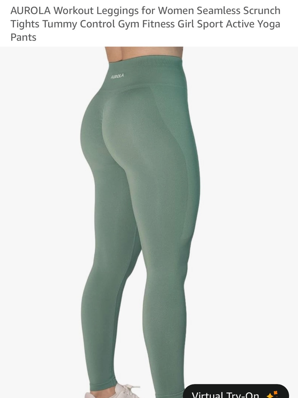AUROLA Seamless Scrunch Leggings — Sage Green